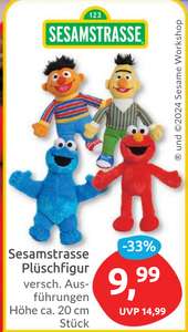 Budni Sesamstraße Plüschfigur Ernie, Bert, Krümel und Elmo für je 9,99€
