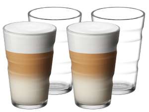 4er Pack Nespresso VIEW Rezept-Gläser Latte Macchiato Glas ca. 350ml