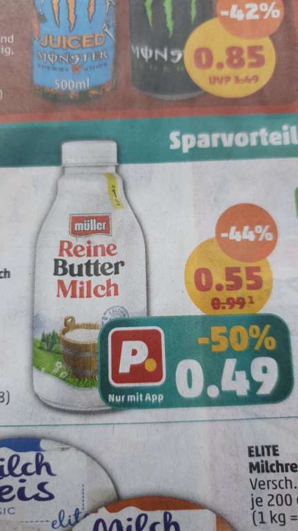 Müller Reine Buttermilch .Penny App.