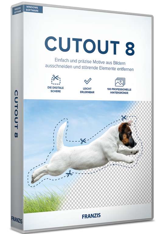 [franzis] CutOut 8 | Objekte aus Fotos ausschneiden für perfekte Fotomontagen | Vollversion für Windows & Mac