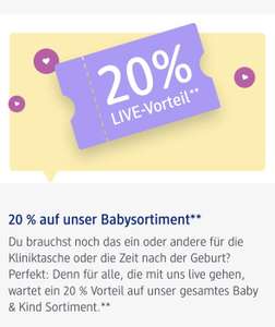 [DM x Glückskind] Live-Vorteil: 20% auf fast alles aus dem Baby & Kind Sortiment