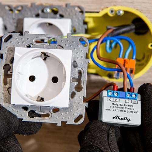 Shelly Plus PM Mini Stromzähler für Steckdose, Balkonkraftwerk etc. (PRIME)
