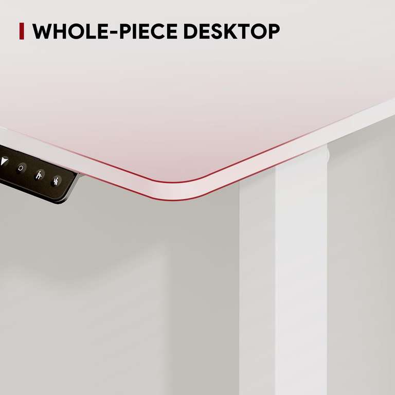 [Personalisiert] SANODESK Höhenverstellbarer Schreibtisch 110 x 60 cm Schreibtisch Höhenverstellbar Elektrisch weiß