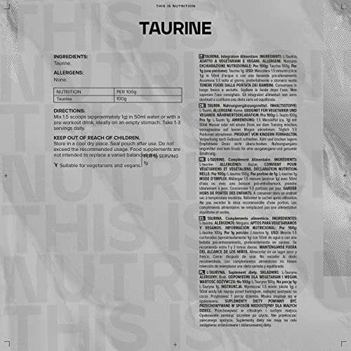 [Prime] Bulk L-Taurin Pulver, Taurin, 100 g, Sparabo, Amazon