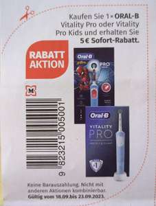 [Müller] Ab 18.09. Oral-B Kids oder Vitality Pro Elektrische Zahnbürste (auch in der App)