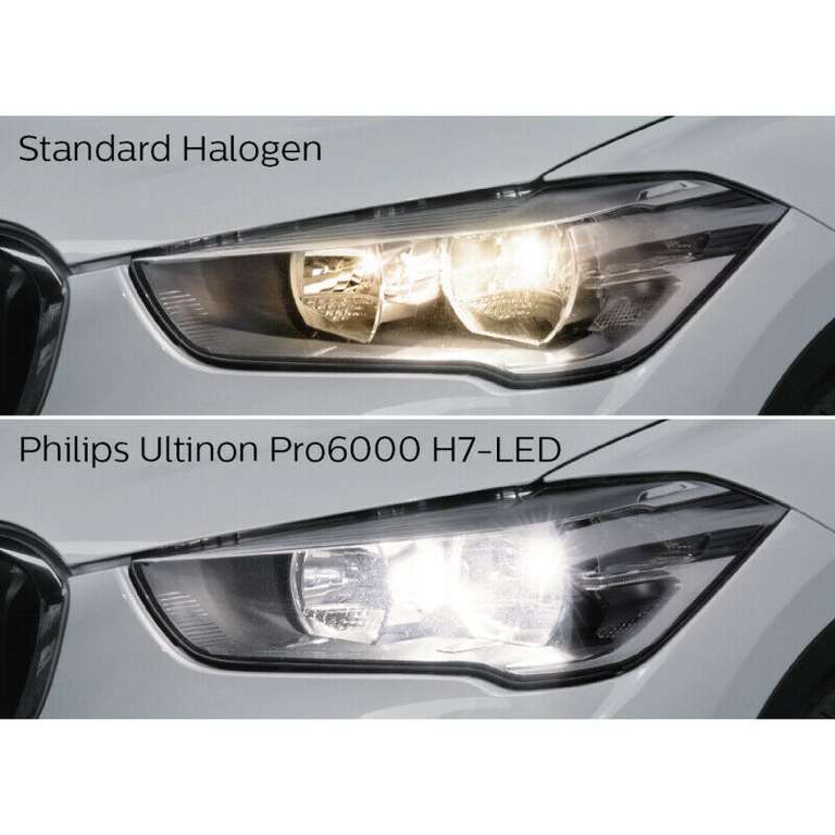 2 x PHILIPS H7 LED Autolampe Ultinon Pro6000 11972 12V Scheinwerfer Zulassung