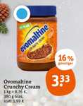Ovomaltine Crunchy Cream 380 g Glas für 2,33 € (Angebot + Coupon) - ohne Palmöl [Tegut Hessen, Bayern, Niedersachsen, RLP, Thüringen, BaWÜ)