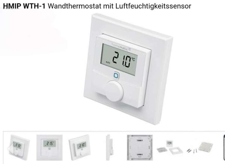 Homematic IP (HMIP WTH-1) Wandthermostat mit Luftfeuchtigkeitssensor