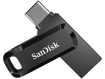 Ultra Dual Drive GO USB-Stick mit USB-C und USB-A, 256 GB, schwarz