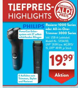 Rasierer 1000 Series oder All-in-One-Trimmer 3000 Series  Aldi Sd, ab 26.  Mai, at Aldi Sd - mydealz