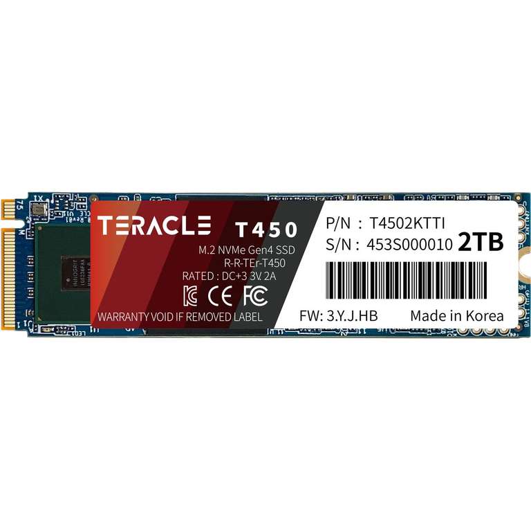 2TB Teracle GEN4 T450 M.2 SSD 2280 3D-NAND TLC (T4502KTTI) Festplatte (Mindstar)
