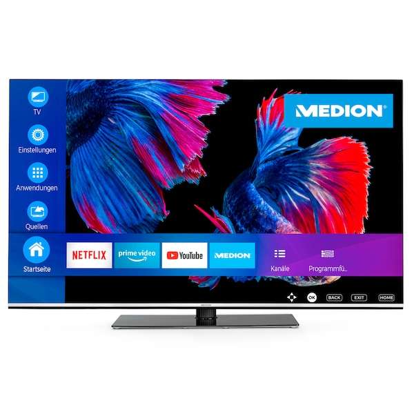 [Medion] MEDION LIFE X15564 OLED Smart-TV, 138,8 cm (55'') Ultra HD Display, HDR, Dolby Vision, Dolby Atmos, Micro Dimming, MEMC, 100 Hz