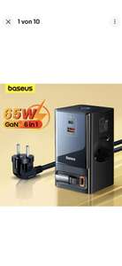 Baseus 65W GaN5 Ladegerät Steckdose Multiple USB Ladestation mit Ladekabel