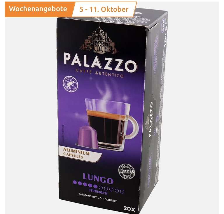 Palazzo Kaffeekapseln passend für Nespresso