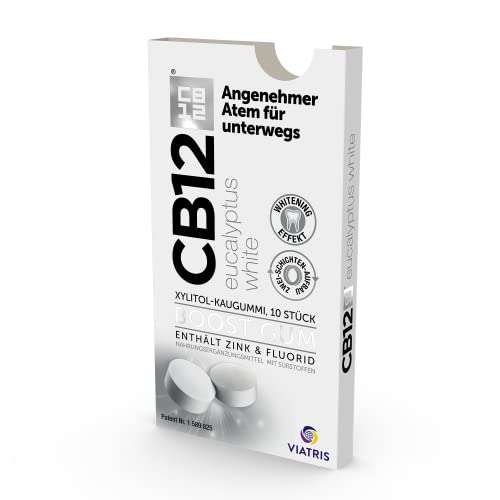 CB12 Boost Eucalyptus White Kaugummi – zuckerfreies zahnaufhellendes Kaugummi, gegen Mundgeruch .Prime