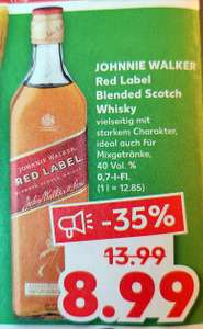 Johnnie Walker Red Label Blended Scotch Whisky 40% 0,7l bei Kaufland für 8,99 Euro