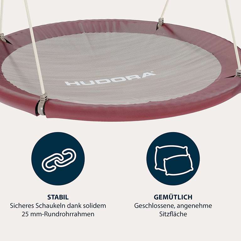 HUDORA Nestschaukel Lounge 110 cm | Kinder/Erwachsenen Schaukel Outdoor & Indoor | 150kg Belastbarkeit | 90cm Modell = 47,45€ statt 63,41€