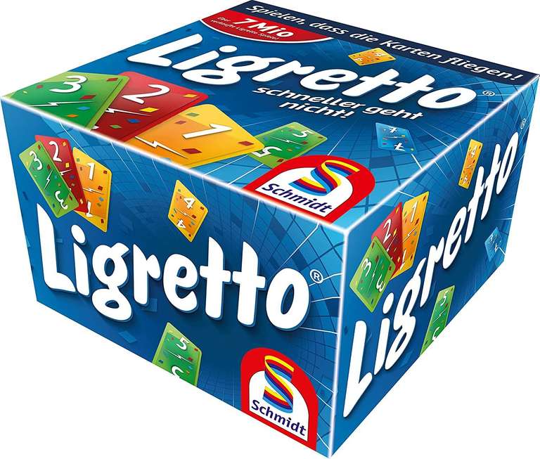 Schmidt Spiele 1101 Ligretto, blau, 2-4 Spieler ab 8 Jahren, ca 10 Min. Spielzeit | 160 Karten | Kartenspiel [Prime]