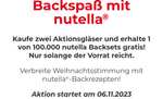 2x Nutella Aktionsgläser kaufen & 1 Backset GRATIS erhalten