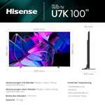 Hisense 100U7KQ (100 Zoll) Fernseher 4K Mini LED ULED HDR Smart TV