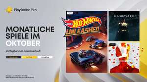PlayStation Plus Essential Oktober 2022 - Injustice 2 (PS4) | Hot Wheels Unleashed (PS4/PS5) | Superhot (PS4) | PS+ Extra u. Premium Katalog