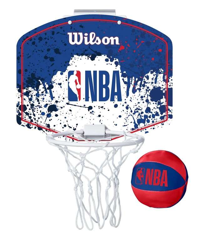Wilson NBA Mini Hoop Basketballset, Basketballkorb & Basketball (soft), 5 verschiedene Designs für 11,98€