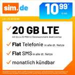 [Amazon] Sim.de/handyvertrag.de (o2) | 5 GB LTE+Allnet+SMS-Flat für 4,99€ | 10GB->6,99€| 14GB->8,99€| 20GB->10,99€| 25GB->12,99€|günstige AG
