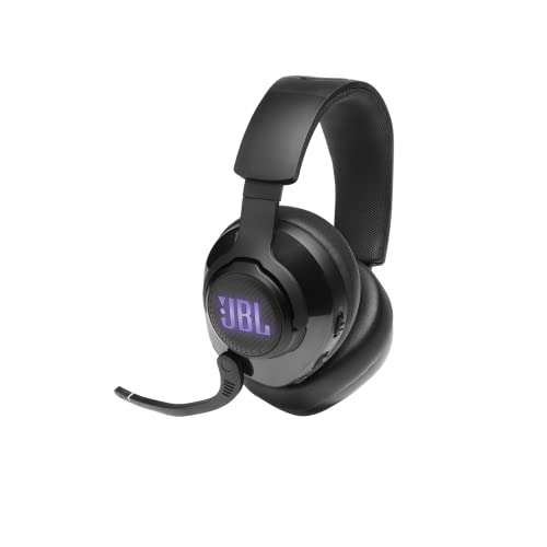 JBL Quantum 400 Over-Ear Gaming Headset – Wired 3,5 mm Klinke und USB – Mit hochklappbarem Boom Mic und QuantumSurround Sound – Schwarz