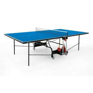 Sponeta Tischtennisplatte Outdoor S1-73e, klappbar, blauer Belag, inkl. Netz und Ball-/Schlägerhalter [Hervis]