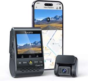 VIOFO A129 Plus Duo, Dual WiFi WLAN Dashcam, GPS Modul, 2K 1440P 60fps + 1080P Vorne Hinten.