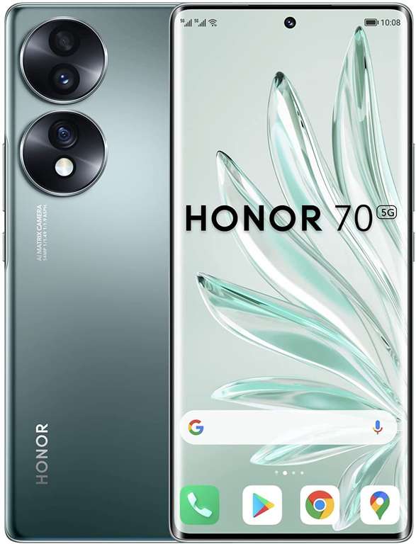 Honor 70 8/128GB (6.67", 2400x1080, OLED, 120Hz, SD 778G Plus, 54MP, 4800mAh, 66W, Android 12, 178g) | 367,91€ mit 256GB