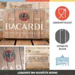 Nostalgic-Art Retro Vorratsdose Flach, 2,5 l, Bacardi – Wood Barrel Logo – Geschenk-Idee als Bar-Zubehör [PRIME oder Abholstation]