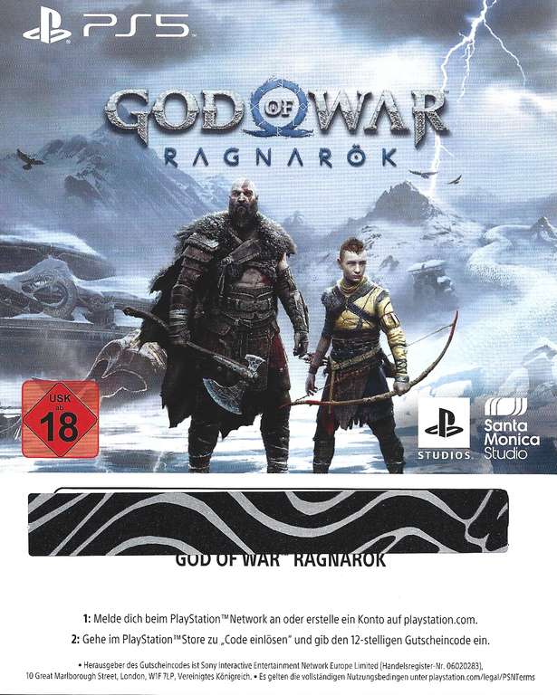 Sony PlayStation 5 God of War Ragnarök Downloadcode für PSN - Keine Disc