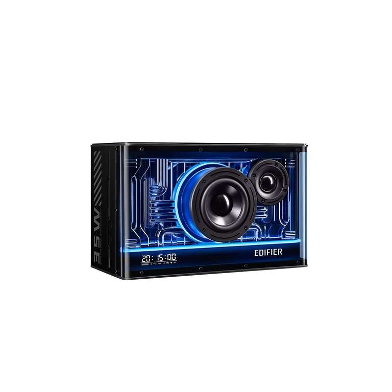 EDIFIER QD35 kompakter bluetooth Lautsprecher schwarz RGB-Beleuchtung (Mediamarkt/Saturn)