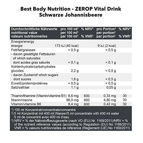 [Prime] 1l Best Body Nutrition Vital Drink - ZEROP diverse Sorten