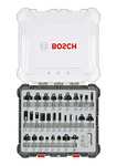 Bosch Professional 30tlg. Fräser Set Mixed (für Holz, Zubehör Oberfräsen mit 8 mm Schaft)
