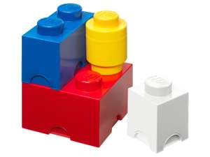 4-teiliges LEGO Storage Brick Aufbewahrungsboxen (stapelbar)