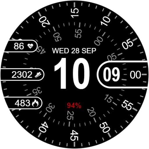 Digital Color Rotary Watchface [Google Playstore]