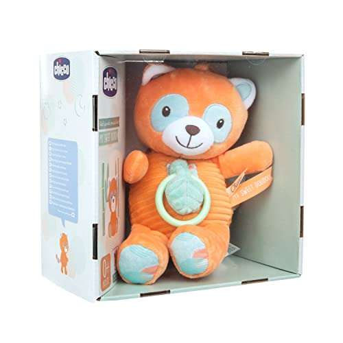 Chicco - Spieluhr Panda Rot, My Sweet Doudou, Kinderbett, aus weichem Velours, mit süßer Melodie, 0 Monate+