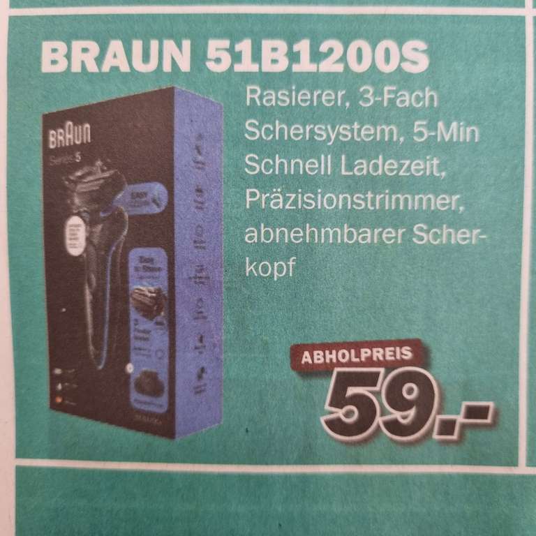 lokal Oberhausen] Braun 51B1200s bei Radio Radtke Abholpreis!! | mydealz