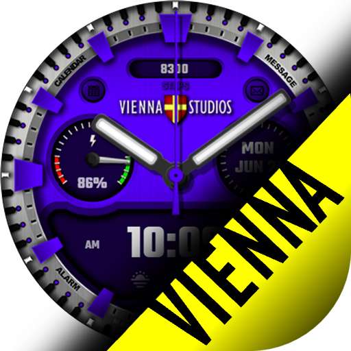 (Google Play Store) Color Design Purple Watch VS20 (WearOS Watchface, hybrid)