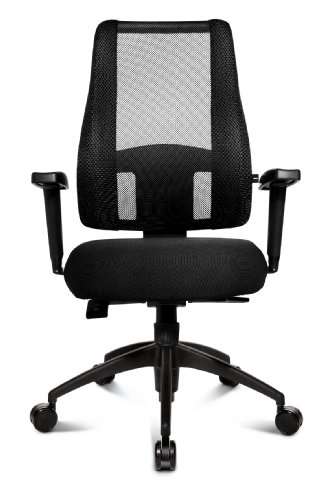 TOPSTAR Bürodrehstuhl Lady SITNESS Deluxe, beweglich mit 7 Zonen, schwarz/schwarz, max. 110 kg (Amazon Händler Chairmarkt AG)