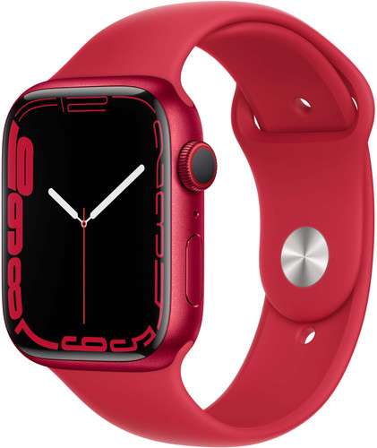 Apple Watch Series 7 GPS + Cellular (45mm, Aluminium Rot, Sportarmband Rot)