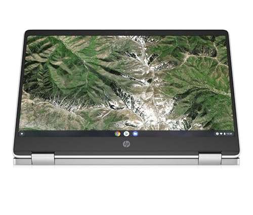 HP Chromebook x360, 14" Touchscreen, Intel Celeron N4120, 4 GB DDR4 RAM, 64 GB eMMC, Intel UHD Graphics 600, ChromeOS, QWERTZ, Ceramic White