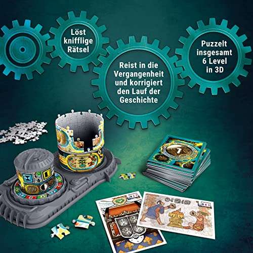 Ravensburger 3D Adventure 11540 TIME GUARDIAN ADVENTURES - Eine Welt ohne Schokolade - Escape Room Spiel, für 1 bis 4 Spieler (Prime/Otto fl