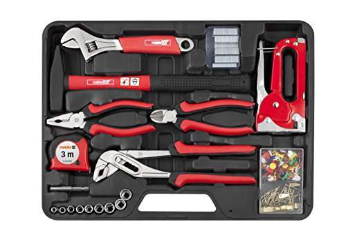 Meister Haushaltskoffer 60-teilig - Werkzeug-Set - Werkzeug für den täglichen Gebrauch / Werkzeugkoffer befüllt (Prime)