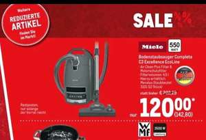 METRO Sale - MIELE Staubsauger Complete C3 Excellence EcoLine mit AirClean + Filter, graphitgrau im Sale für 142,80€ (Bestpreis)