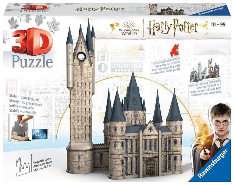 Ravensburger 3D Puzzle 11277 - Harry Potter Hogwarts Schloss - Astronomieturm - 540 Teile - Für alle Harry Potter Fans