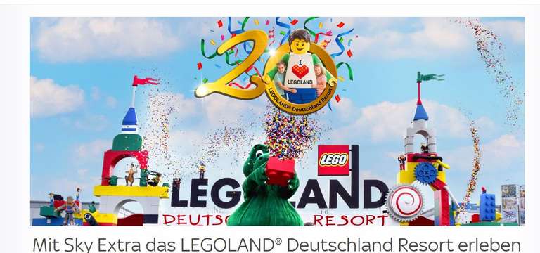[Sky Extra Kunden] 1 Gratis Ticket für das Legoland in Günzburg