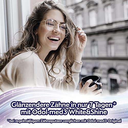 Odol-med 3: White&Shine Zahncreme, 75 ml für 1,27€ mit 5% Coupon und Spar-Abo (Prime)